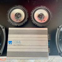 Amplificatore coral electronic e casse audio
