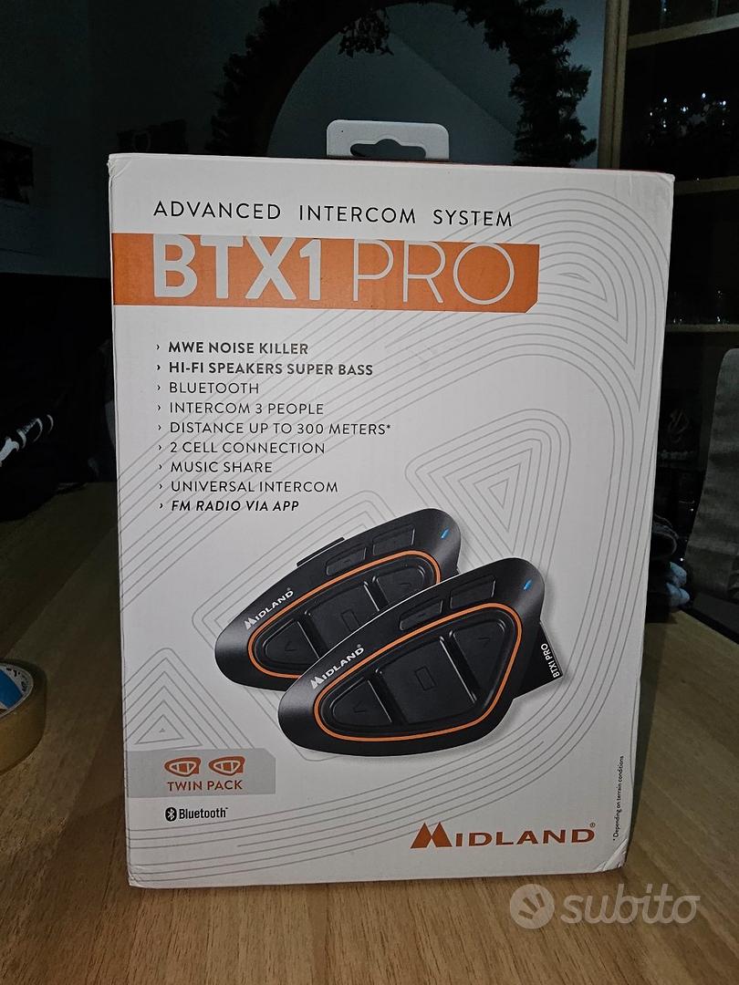 Interfono bluetooth da casco moto Midland BTX 1 PRO S twin pack