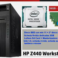 Hp workstation Z440 E5 Xeon 16GB SSD+