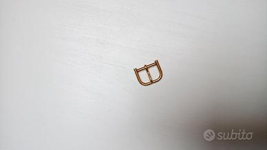 Fibbia cinturino orologio placcato oro ansa 13 mm