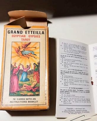 Grand ETTEILLA ou TAROTS EGYPTIENS vintage  cartom