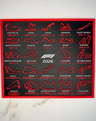 Calendario F1 2026 con date