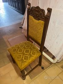 6 sedie in legno antico