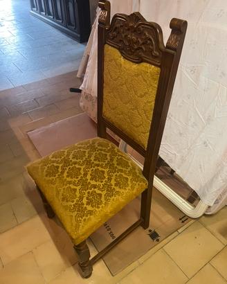 6 sedie in legno antico