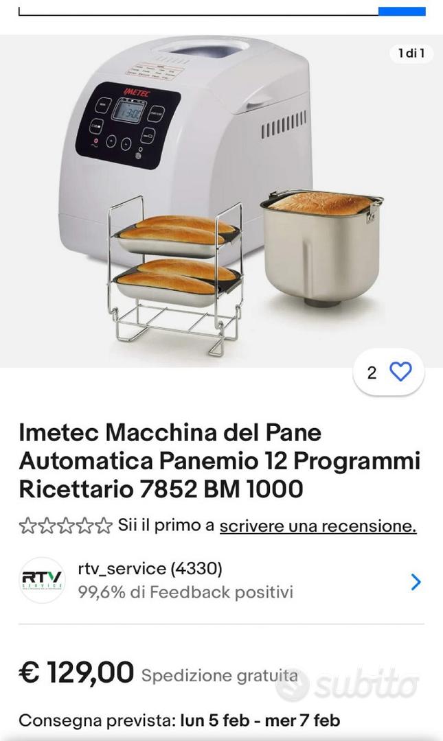 Macchina del pane per celiaci IMETEC ZERO-GLU - Elettrodomestici In vendita  a Lodi