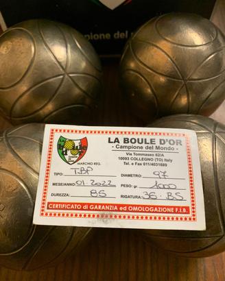 Bocce vuole d’or tipo TBP DIAMETRO 97 peso 1kg