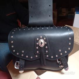 borsa laterale in vera pelle 