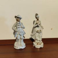 Coppia statuine in porcellana Vintage