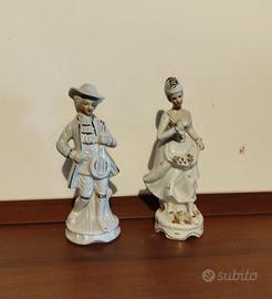 Coppia statuine in porcellana Vintage