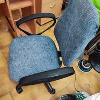 sedia da scrivania con rotelle con fodera