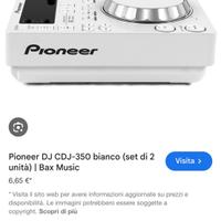 Music Pioneer DJ CDJ-350 bianco (set di 2 unità)