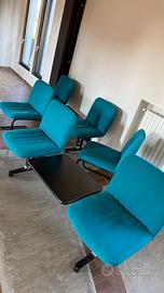 Poltrone sala d’aspetto modulari 6 posti