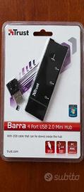 Trust Hub USB 4 Porte 2.0 Mini Hub nuovo PC Mac La