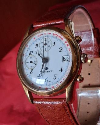 Orologio cronografo da polso Vintage Placcato Oro 