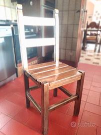 Sedia rustica in legno