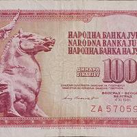 Banconota 100 dinara Jugoslavia 1981 - 