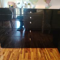  cassettiera a 5 cassetti nera