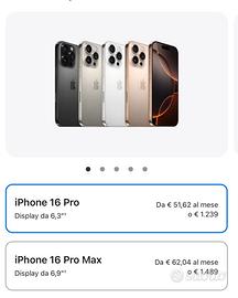 Iphone pro 128/256 nuovi sigillati fattura gar 24M