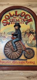 Insegna pubblicitaria 3D Pollock Cycle Est 1883
