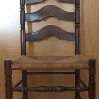 Sedia Vintage con schienale alto country francese