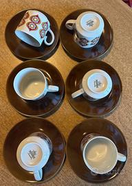 Set tazzine da caffè 6 pezzi più piattini