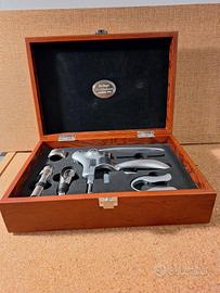Scatola in legno set apribottiglie vino 