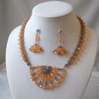 Colllana Artigianale vintage Art decò Orecchini