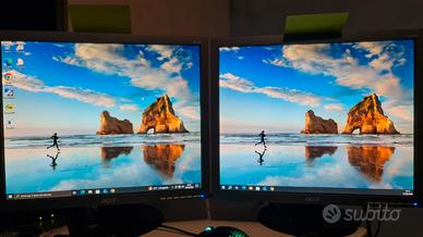 Computer completo con doppio monitor 