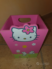 Cestino porta carte in legno