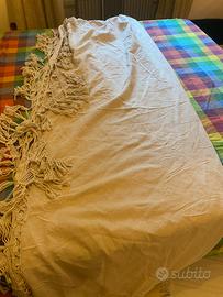 Amaca in lino con decoro in macramè