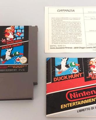 Duck Hunt e Super Mario Bros per Nes con manuali