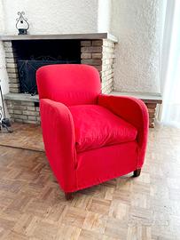Poltrona stile Susanna de Padova rossa