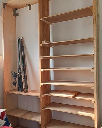 Scaffale in legno Massello 
