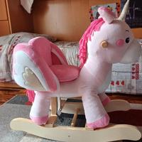 Labebe Cavallo Unicorno a Dondolo in Legno