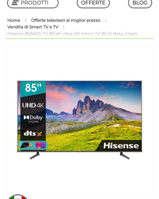 Televisore Hisense 85