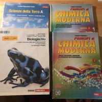 Principi di chimica, scienze della terra, biologia