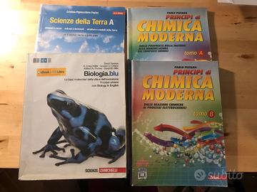 Principi di chimica, scienze della terra, biologia