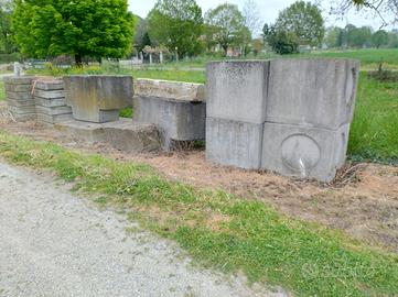 Blocchi cemento e zavorre gru