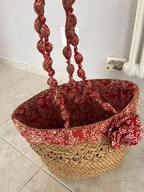 Borsa da mare in paglia