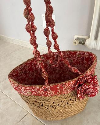 Borsa da mare in paglia