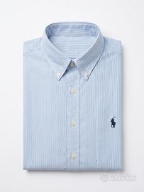 Camicia Ralph Lauren a Righe Bianche e Blu 
