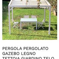 Pergola con tela avvolgibile