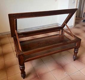 Tavolino bacheca legno