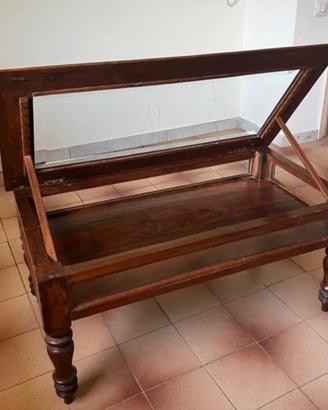 Tavolino bacheca legno