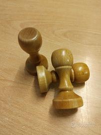 20 manici per timbri,  supporti in legno