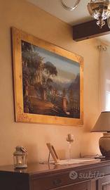 Quadro – Paesaggio su legno oro-