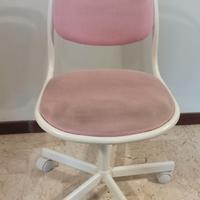 Sedia da scrivania girevole e regolabile con ruote