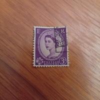 Francobollo anni '50 Regina Elisabetta II