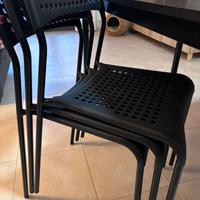 4 sedie MODELLO IKEA  SANDSBERGS, nero IN PLASTICA