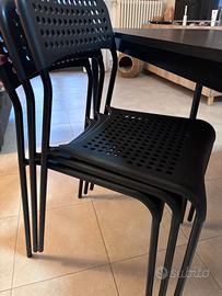 4 sedie MODELLO IKEA  SANDSBERGS, nero IN PLASTICA